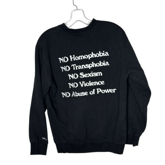 Obey “Love Is The Cure” Black Crewneck Embroidered Sweatshirt. Size Small. - Picture 3 of 8